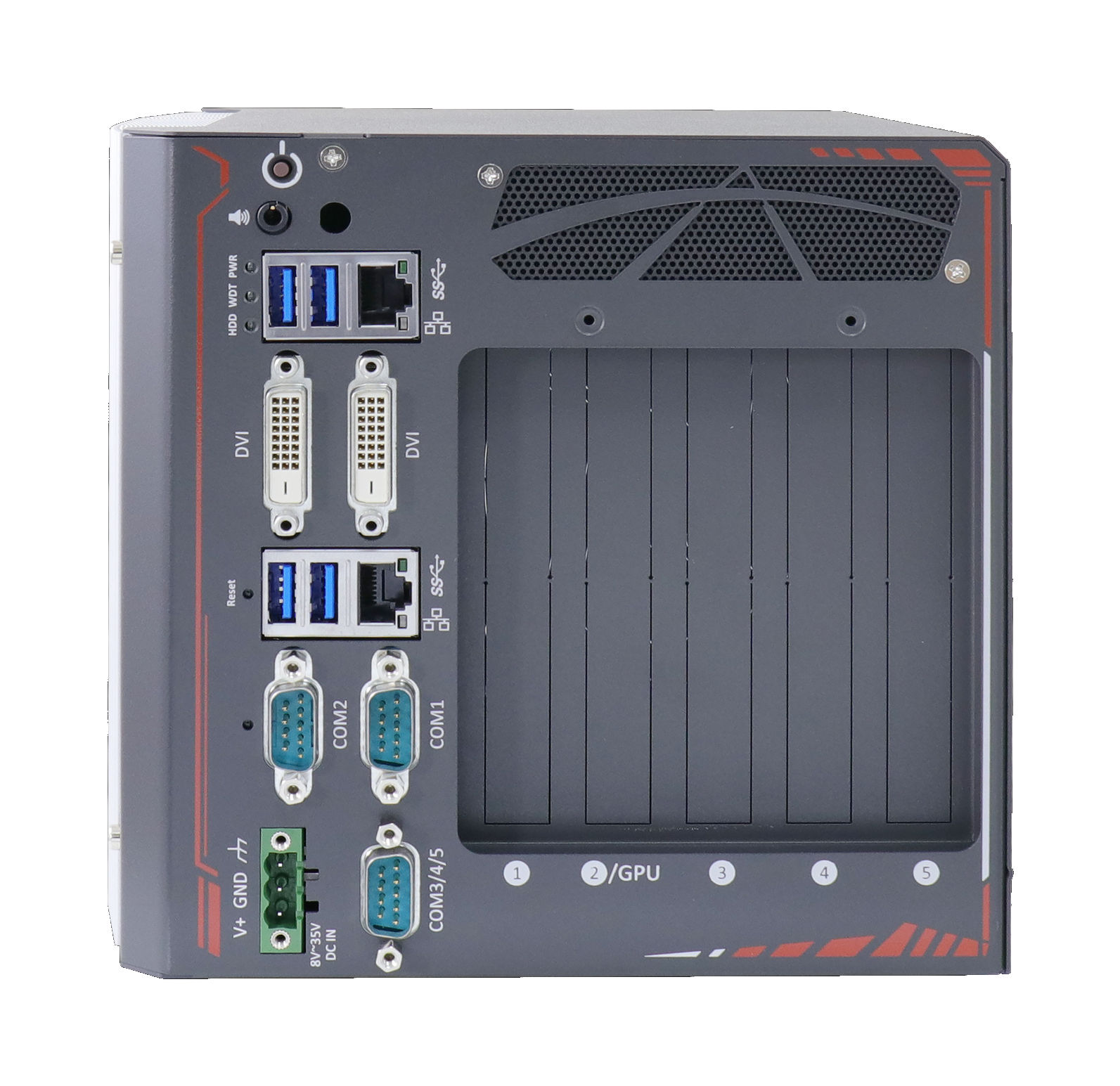 Nuvo-8023 front I/O